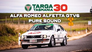 TARGA Tasmania 2022  Alfa Romeo Alfetta GTV6 Pure Sound [upl. by Mcgruter867]