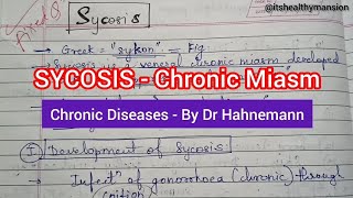 Sycosis Miasm  Sycotic Miasm Chronic Diseases by Hahnemann sycosis miasm organonnotes organon [upl. by Eiralav]