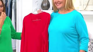 Belle by Kim Gravel Primabelle Knit Set of 2 34 Sleeve Tops on QVC [upl. by Julius]