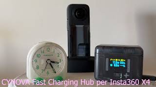 CYNOVA Fast Charging Hub per Insta360 X4 [upl. by Ydde682]