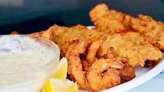 How To Make THE BEST Southern Fried Fish Fry With Shrimp [upl. by Dawkins]