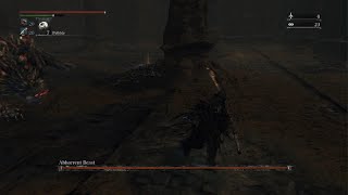 Bloodborne Abhorrent Beast boss fight [upl. by Muhcon]