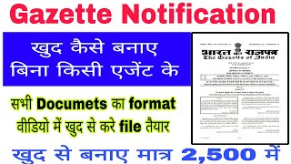 How to Publish Gazette Notification for Name Change  gazette notification kaise banaye l gazette [upl. by Appilihp377]