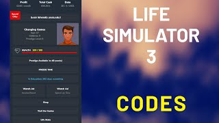 LIFE SIMULATOR 3 PRO CODES [upl. by Aieki294]