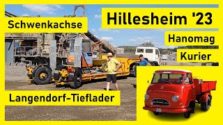 Sandgrube Hillesheim 23  Hanomag Kurier amp Langendorf Tieflader mit Schwenkbarer Hinterachse [upl. by Eiramait]