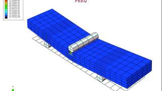 Three point bending balsa wood using Abaqus [upl. by Wrigley]