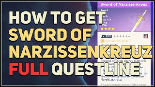 How to get Sword of Narzissenkreuz Full Questline Genshin Impact [upl. by Conchita]