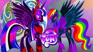 My Little Pony Transform into Nightmare Moon  Mane 6 Mane 7 Princess  MLP Coloring Videos For Kids [upl. by Beatriz749]