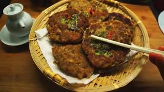 Herzhafter MungobohnenPfankuchen   Easy Mung Bean Pancakes Recipe 촉촉바싹한 녹두전 [upl. by Mure]