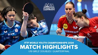 ChengYeh vs HurseyKaufmann  U19 GDQF  ITTF World Youth Championships 2024 [upl. by Costa]