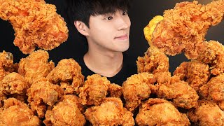 ASMR MUKBANG FRIED CHICKEN EATING SOUNDS [upl. by Solenne]