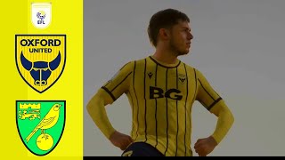 Oxford United v Norwich City Highlights  EFL Championship 202425 [upl. by Kimball]