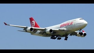 Pullmantur Boeing747 landing runway 14 at ZRH [upl. by Sophia]