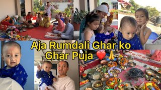 Rumdali Ghar ko Ghar puja❤️🙏   Rumdali ghar vlog [upl. by Niamert553]