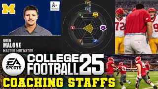 College Football 25 Dynasty Mode  Coaching Carousel Progression Building a Staff IN DEPTH [upl. by Rees]