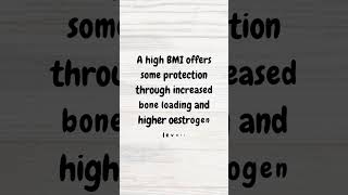 BMI amp osteoporosis risk  MRCP revision  shorts bodymassindex bmi osteoporosis oestrogen [upl. by Peppie]