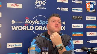 Daryl Gurney PLAYS DOWN whitewashing Van Gerwen quotIm not going to start screaming from the ceilingquot [upl. by Nolak612]