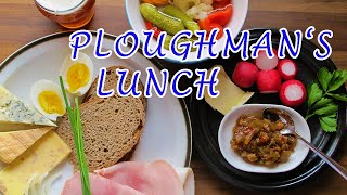 PLOUGHMANS LUNCH  hearty British cold meal  cheese  englische Brotzeit Miss Anglophilia [upl. by Eixor]