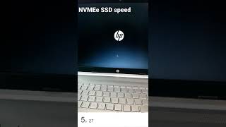 NVMe SSD speed Hp laptop shorts [upl. by Ecneret]