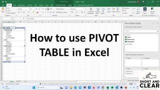 Use Pivot Table  How to use pivot table in Excel  Easy steps [upl. by Colinson]