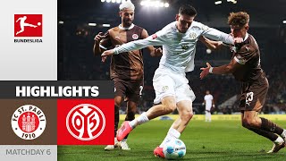 Mainz Shows Efficiency  FC St Pauli  1 FSV Mainz 05 03  Highlights  MD 6 – Bundesliga 2425 [upl. by Idihsar]