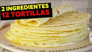 MASA para TACOS 2 ingredientes  rapiditas caseras SIN GLUTEN veganas [upl. by Akeemahs]