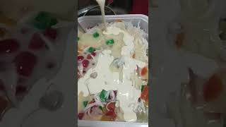 buko salad buko salad recipe panlasang pinoy buko salad with fruit cocktail fypシ゚viral fyp [upl. by Eneiluj]