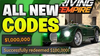 NEW ALL WORKING CODES FOR DRIVING EMPIRE IN 2024 ROBLOX DRIVING EMPIRE CODES [upl. by Idalla]