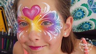 Rainbow Fairy Mask  Face Painting Tutorial [upl. by Belloir678]