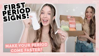 First period signs and symptoms  MENSTRUAL CYCLE 101 [upl. by Colfin]