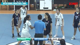 HIGHLIGHTS InterSchool Basketball Final  St Pauls vs Mt Carmel [upl. by Ericksen]