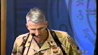 Brig Gen Mark Kimmitt faints April 17 2004CTV news [upl. by Bramwell46]