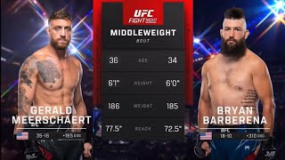 Gerald Meerschaert vs Bryan Barberena  Highlights before the match [upl. by Rawlinson]