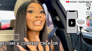 HOW TO BECOME A CONTENT CREATOR  INFLUENCER 1 [upl. by Gardas58]