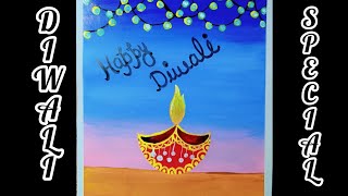 Diwali special🪔Acrylic painting🖌️easyartsimplepaintingviralvideosubscribepaintingdiwalispecial [upl. by Ahsele123]