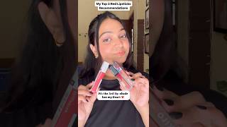 My top 3 red lipsticks  Red lipstick  Indian skin tone makeup lipsticks shorts [upl. by Arvy]