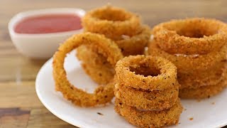 Onion Rings Recipe  How to Make Crispy Onion Rings [upl. by Ibrek]