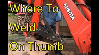 Welding On Stout Backhoe Thumb [upl. by Buffo]