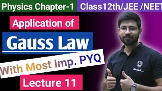 Class12th Physics chapter1  Application of Gauss law  E due to line charge Sphere Lecture11 [upl. by Cl]