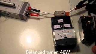 IZ2UUF balanced tuner vs MFJ949e  Balancement on 10m band [upl. by Sivrup]