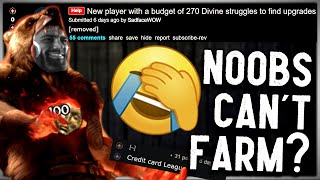 They Bullied Him for Learning to Farm  Talking with a 270 Divine First League Noob [upl. by Vaughan149]