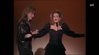 Haakon Pedersen and Elisabeth Berg Nattens drottning  Sweden Melodifestivalen 1989 [upl. by Clare878]