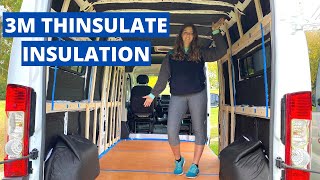 3M Thinsulate Insulation  Ram ProMaster Van Build Series 8  Van Life  Solo Female Traveler [upl. by Aryhs253]