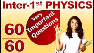 Inter 2024 Physics 1st Year very Important Questions  ఇవ్వి చదివితే 60 marks పక్క [upl. by Einaffyt]