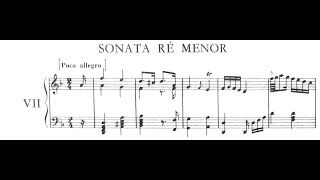 Carlos Seixas  Sonata No VII in D minor Harpsichord w sheet music [upl. by Ervin]