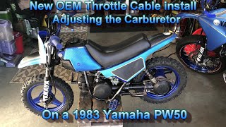 PW50 Throttle cable and Carburetor adjustment [upl. by Buroker]