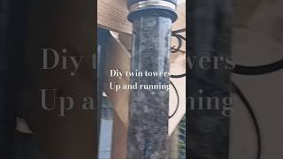 Diy upflow towers up and running diy backyardpond koi [upl. by Lemmor]