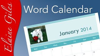 Microsoft Word How to Make a Calendar [upl. by Osborn]