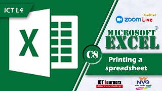 NVQ Level 4 in ICT  M3  Microsoft Excel  C8  Set page properties and print spreadsheet  Sinhala [upl. by Harv]