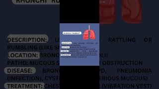 Rhonchi quotRumblequot Abnormal lung sounds [upl. by Srednas]